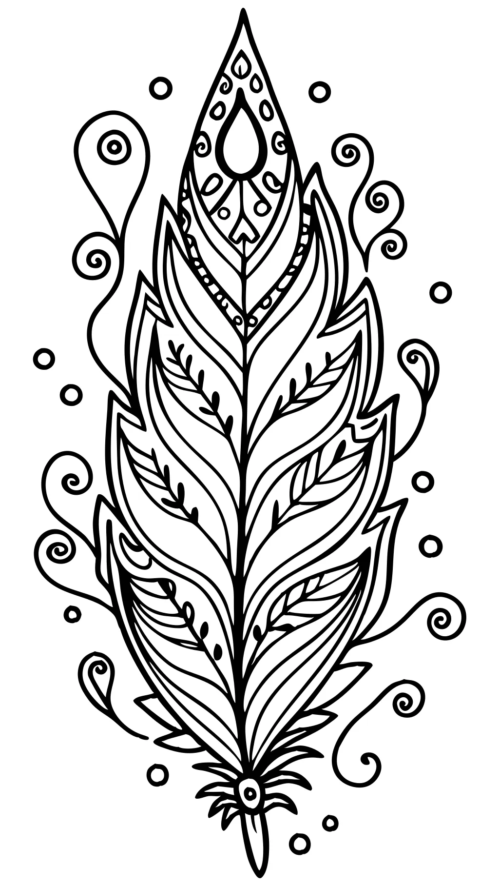 coloring pages feathers